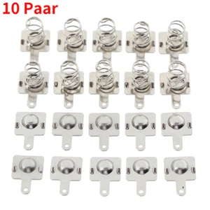 10 Paar (20X) Batterie Kontakt Batteriefeder Metall Silber für AA AAA Batterien - Picture 1 of 9