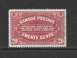 CANADA SCOTT E2 USATO VF - 1922 20c CARMINE EDIZIONE SPECIALE CONSEGNA (A) - Foto 1 di 2