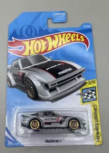 2017 Hot Wheels 167/250 Mazda RX-7 HW Speed Graphics 2/10 Gray w/Gold Lace Spoke - Picture 1 of 4