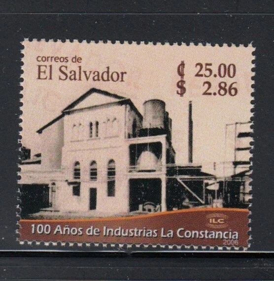 Sello EL SALVADOR Centenario de Industrias La Constancia MNH Foto 1 de 1