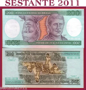 BRAZIL, BRASILE, BRASILIEN , 200 CRUZEIROS 1981 - 1984, P. 199b - FDS / UNC - Picture 1 of 1