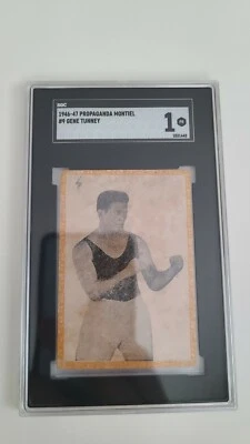 1946 propagandas montiel #9 Gene Tunney SGC 1 HOF Boxing - Image 1 of 2