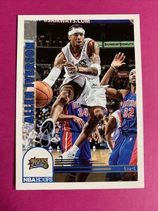 🐶 Allen Iverson 2022-23 NBA Hoops Tribute Basketball Card Philadelphia 76ers - Picture 1 of 2