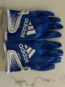 Adidas Adizero 12 Football Receiver Gloves LARGE Royal Blue/white - Picture 1 of 4
