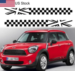 For MINI Cooper Countryman 2pcs Black Lattice Car Body Side Sticker Decal Decor - Picture 1 of 7