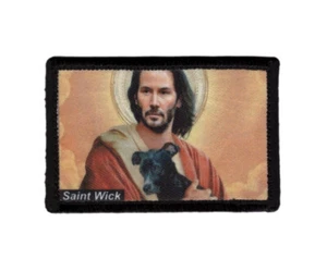 Saint Wick Morale Patch Tactical Hook Badge Military Patron of Dog [sub] - Picture 1 of 1