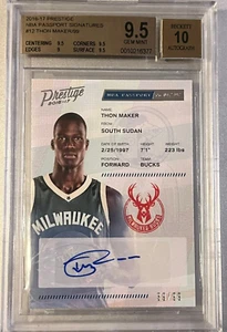 2016-17 THON MAKER Prestige NBA Passport Signatures #12 AUTO RC BGS 9.5/10 AUTO - Picture 1 of 2