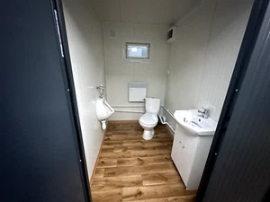 WC Container Toilette Box Doppelkabine Toilettencontainer Doppel-WC Kabine -neu - Bild 1 von 11