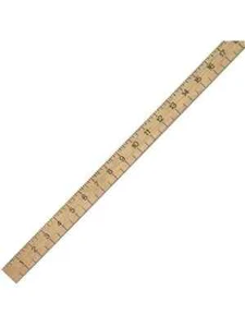 Hardwood 1 One Metre Stick Plain Yard Inches Double Sided DIY 100cm Ruler Wooden - Picture 1 of 6