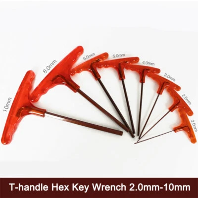 T Handle Hex Key Wrench with Stand Metric Allen Wrenches S2 Steel 2mm-10mm - Image 1 of 4