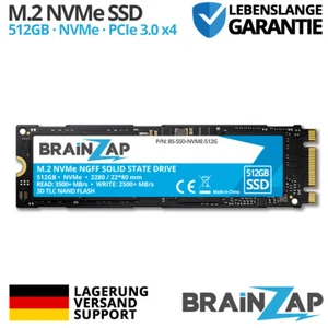 BRAINZAP 512GB SSD - M.2 NVMe NGFF 2280 - PCIe 3.0 x4 - 3500 MB/s Interne SSD - Bild 1 von 1