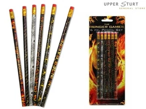 THE HUNGER GAMES 6 Piece Pencil Set FREE DELIVERY  - Picture 1 of 1