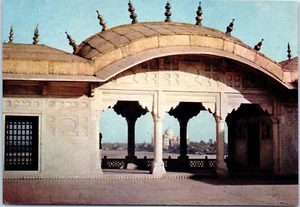 A View of the Taj Mahal, from the Window of Red Fort, Agra, India Postcard - Picture 1 of 2