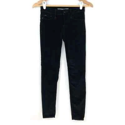 Joe's Jeans Womens Chelsea Corduroy Pants Low Rise Skinny Black Size 24 - Image 1 of 4