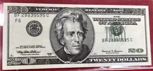 1999 Rare Vintage $20 Dollar Federal Reserve Bill PRINT ERROR 24 Years Old - Picture 1 of 4