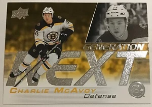 2019-20 CHARLIE McAVOY UPPER DECK SERIES 1 GENERATION NEXT INSERT #GN-11 BRUINS - Picture 1 of 2