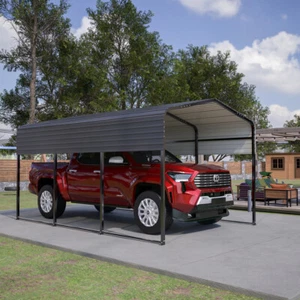 Metal Carport - Heavy Duty Car Shelter with Enhanced Base for Cars,Trucks - Picture 1 of 13