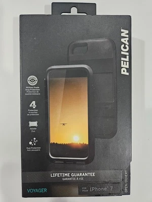 Capa Pelican Voyager para iPhone 7 com coldre - Preta - Imagem 1 de 4