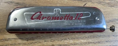 VINTAGE HOHNER CHROMETTA 12 CHROMATIC HARMONICA KEY C - Image 1 of 4