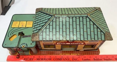 Vintage Keystone Talking Train Station Building O scale 1940's comes as shown! - Image 1 of 4