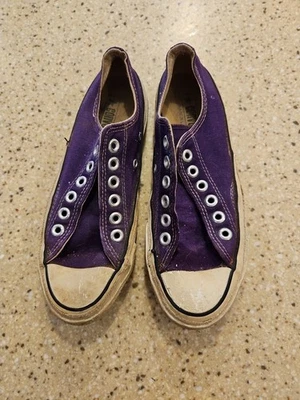 Vintage 1970s Purple Chuck Taylors Size 4 1/2 - Image 1 of 4
