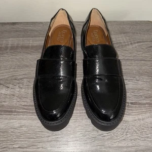 Franco Sarto Penny Loafers Women’s 8.5M Cassandra Black Patent Leather - Picture 1 of 7