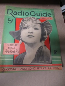 RADIO GUIDE Magazine Week Ending January 20, 1934 Cover: Loretta Lee B152 PB - Picture 1 of 4