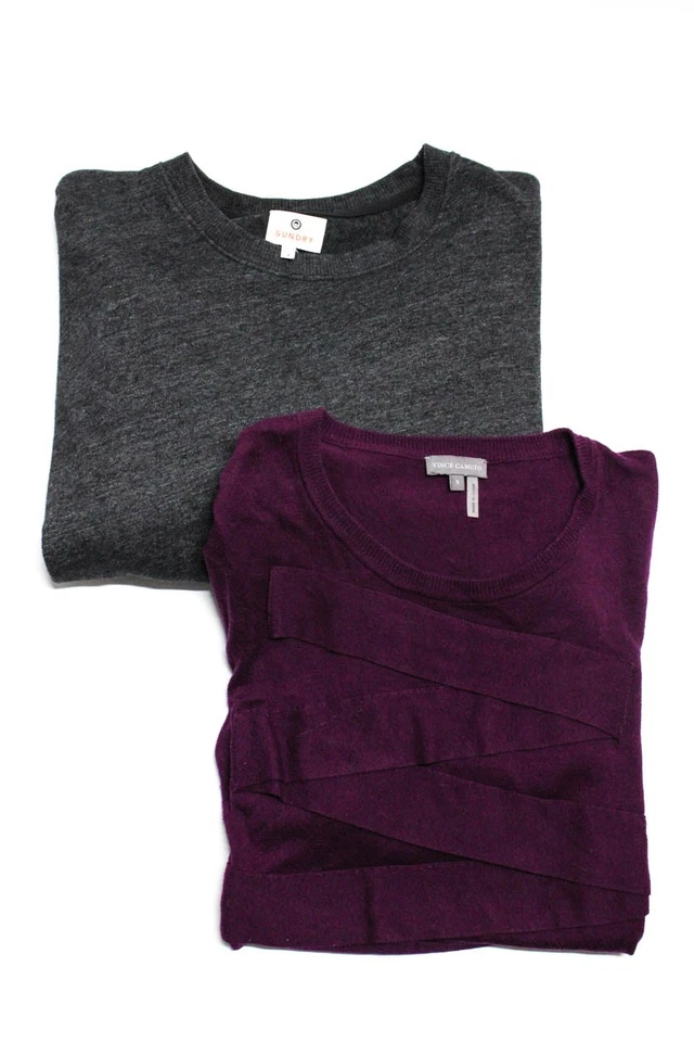 Sundry Women's Round Neck Long Sleeves Pullover Sweatshirt Black Size 2 Lot 2 - Image 1 of 4