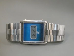 Vintage 70er Herren Swiss FAIRCHILD Uhr LCD Digital Edelstahl Quarz - Bild 1 von 10