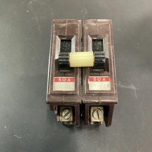 INTERRUPTOR DE CIRCUITO WADSWORTH TIPO A250 50A 50 AMP 2P 2 POLOS 120/240VAC ASTILLADO - Imagen 1 de 8