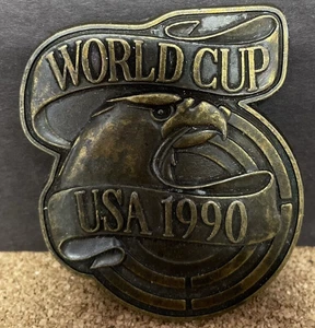 World Cup USA 1990 Shooting Team Belt Buckle Vintage - Picture 1 of 4