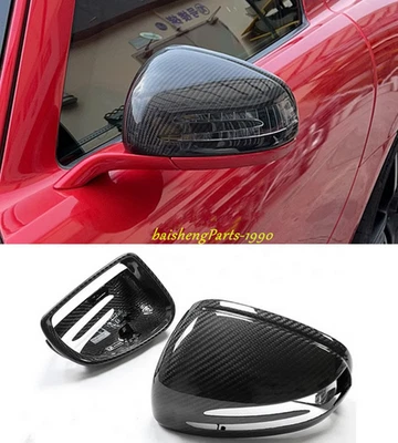 Para Benz AMG GT GTS GTC GTR Carbono Seco Reemplazo Puerta Lateral Espejo Cubierta Borde 15-22 Foto 1 de 4