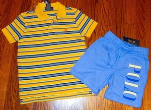 POLO RALPH LAUREN AUTHENTIC BOYS ORIGINAL BRAND NEW 2Pc SHORTS SET Size 4T, NWT - Picture 1 of 4