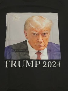 Donald Trump MAGA Shirt Official Herren Small Schwarz Kurzarm 2024 Mugshot  - Bild 1 von 6