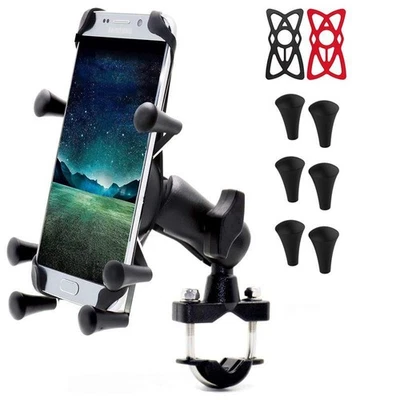 New RAM Motorcycle Bike Handlebar Rail Mount X-Grip Holder Cell Mobile Phone Gps - Image 1 of 4