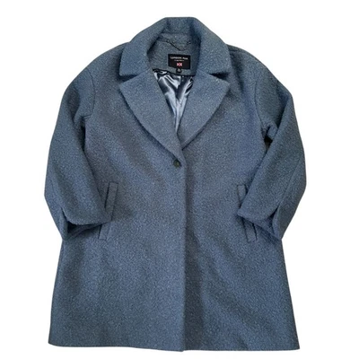 London Fog Womens Sz. XL Blue Faux Wool Single Breasted Coat Peacoat Jacket NWOT - Image 1 of 4