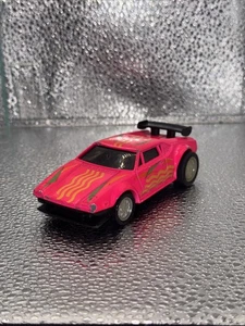 ARCO - Neon Diecast Cars Pull Back Action 80s - Pink Yellow Green - Picture 1 of 13
