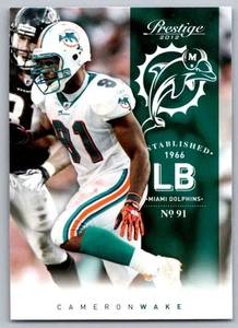 2012 Panini Prestige Cameron Wake Miami Dolphins #100 - Picture 1 of 2