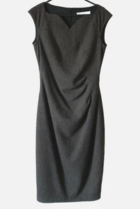 L.K. Bennett Brown Wool Blend Tailored Pencil Dress UK 6 Lined Classic Workwear - Picture 1 of 8