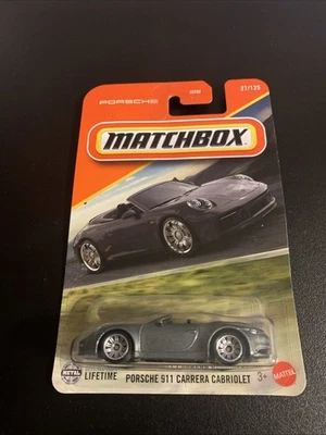 火柴盒 2025 Mainline 保时捷 911 Carrera Cabriolet 银色 #27/125 — 第 1/2 张图片