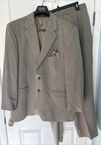 Combinaison homme RALPH LAUREN 44R marron Canada doux 100% laine 2 pièces avec pantalon 38x31 - Photo 1/18