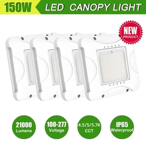 LED Canopy Lights 150W 4-PACK IP65 for Parking Garages Carport Gas Station Light - Picture 1 of 13