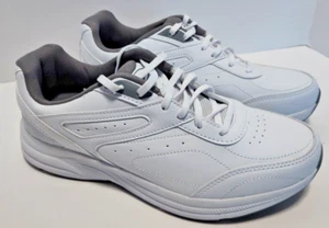 Athletic Works Men's White Faux Leather Omar Walking Shoe Size 11.5 NWT - Picture 1 of 8