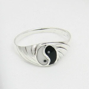 Yin Yang Ring 925er Silver Symbol Jewelry - Neu - Bild 1 von 1