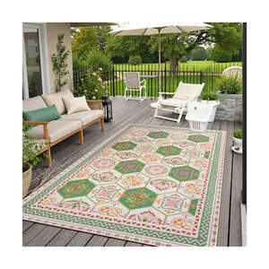 Anidaroel 6x9 Floral Indoor Outdoor Rugs for Patio Clearance, Non Slip Outdoo... - Picture 1 of 7