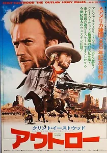 The Outlaw Josey Wales 1976 Clint Eastwood japanisches Chirashi Mini Filmplakat - Bild 1 von 2