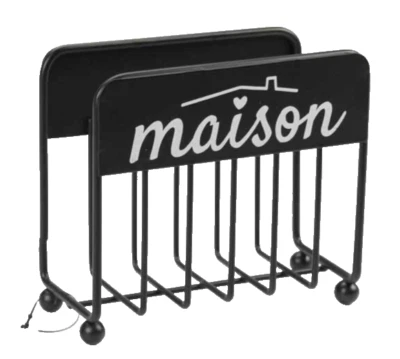 PORTATOVAGLIOLI DA TAVOLA METALLO NERO MAISON ELEGANTE CASA PIZZERIA 15*7*13 cm - Immagine 1 di 3