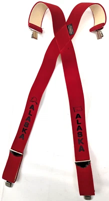 Vtg Welch Alaska Suspenders Adjustable Metal Clip Connectors, Smaller Frame  - Photo 1/4