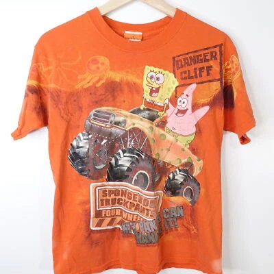 PANTALONES CUADRADOS BOB ESPONJA PANTALONES DE CAMIÓN MONSTER TRUCK AOP JÓVENES NIÑOS TALLA L Foto 1 de 4