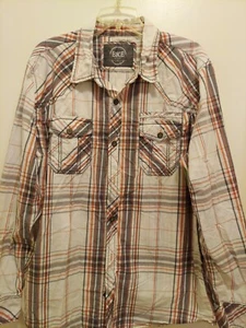 BKE Mens Button Up Pliad. XL Slim Fit. - Picture 1 of 7